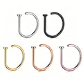 Acefun Fake Nose Ring Hoop D Shape Fake Septum Piercing Non Pierced Septum Ring Clip on Lip Rings Faux Earring Stud for Men Faux Lip Piercings Jewelry for Women Halloween Jewelry