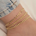 Acefun Gokeey Ankle Bracelets for Women, 14k Gold Plated Jewelry Set Waterproof Layered Cuban Figaro Link Chain Anklets Set Gold Anklets Summer Boho Beach Jewelry Gift Adjustable Size