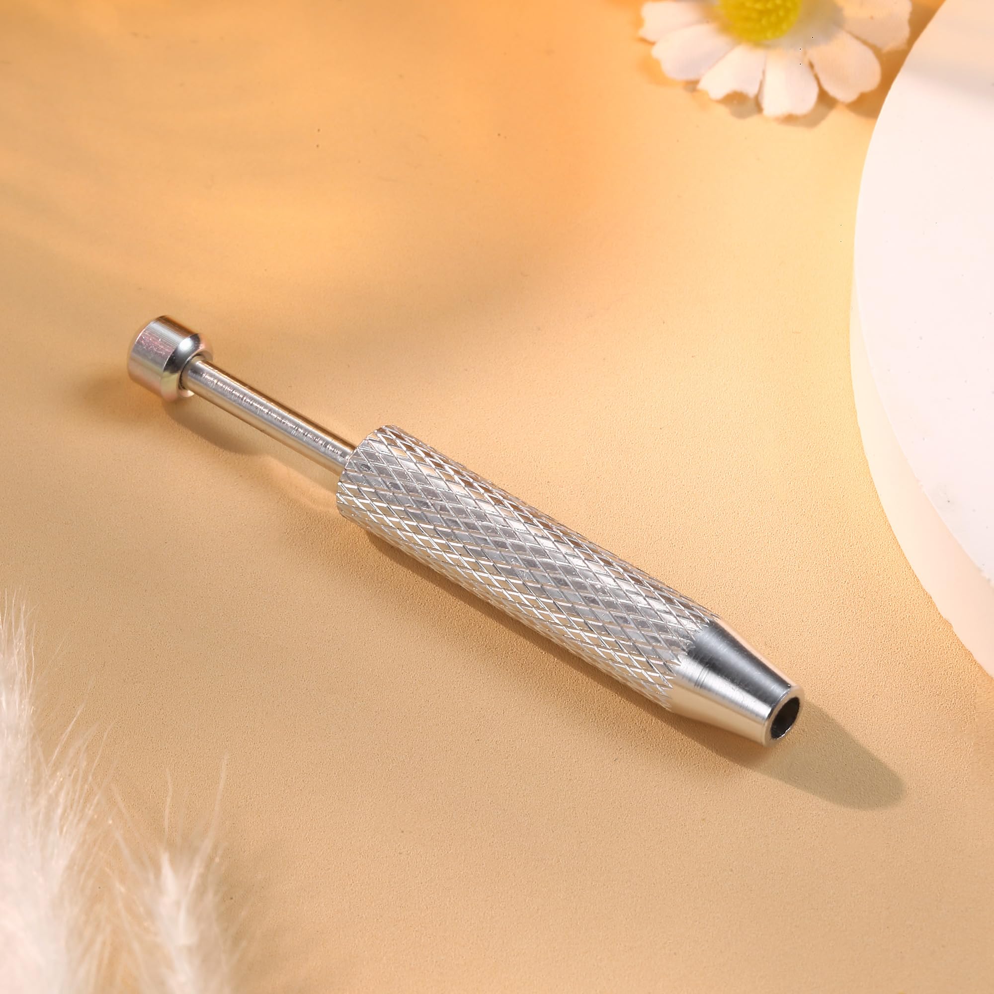 Acefun Piercing Ball Grabber, Flat Back Earrings Piercing Guide Needle Tool, Surgical Steel Internally Threaded Push Pin External Thread Assistant Body Piercing Kit for Ear Nose Lip Tool 16G 18G