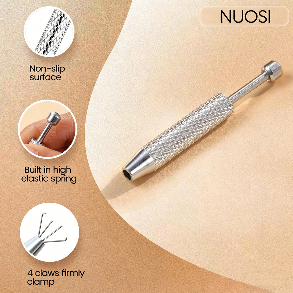 Acefun Piercing Ball Grabber, Flat Back Earrings Piercing Guide Needle Tool, Surgical Steel Internally Threaded Push Pin External Thread Assistant Body Piercing Kit for Ear Nose Lip Tool 16G 18G